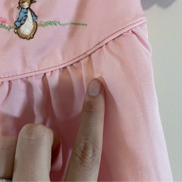 Vintage Peter CottonTail One Piece Pink Size 24 Months- Jumper, Tie Zipper Snap - Picture 3 of 11
